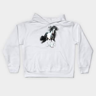 Gypsy Vanner Horse, Prince Kids Hoodie